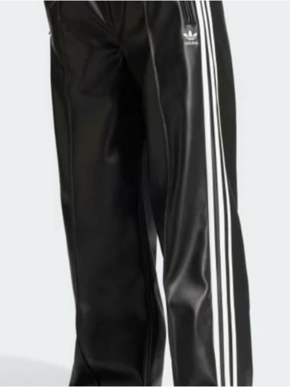adidas Black Joggers with White Side Stripes